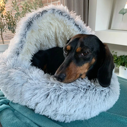 CozyNook Plush Fluffy - Round Bed for Dogs and Cats